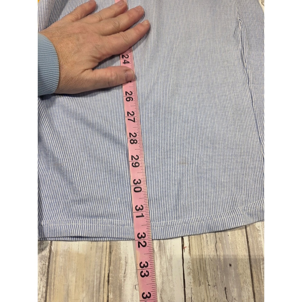 Vintage 1997 Looney Tunes Tweety Bird Night Shirt Blue Stripe Graphic Womens - Picture 7 of 10